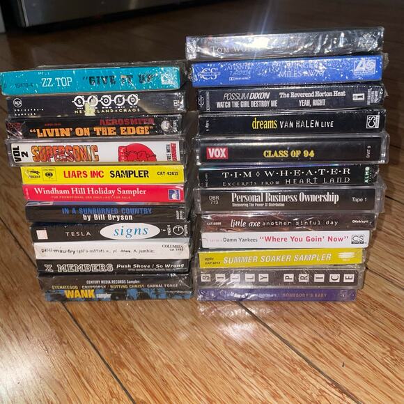 Lot of 24 Sealed Cassette Tapes rock punk metal etc 90s 80s - Picture 2 of 2